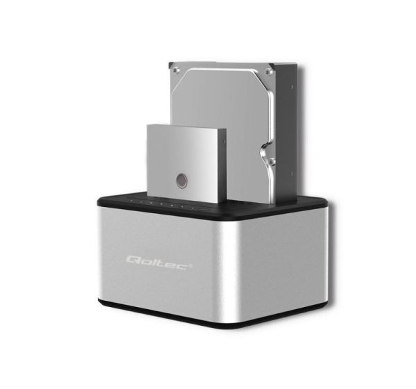 Qoltec 5316 2x HDD / SSD docking station | 2.5 "/3.5" SATA | USB 3.0 | Clonning