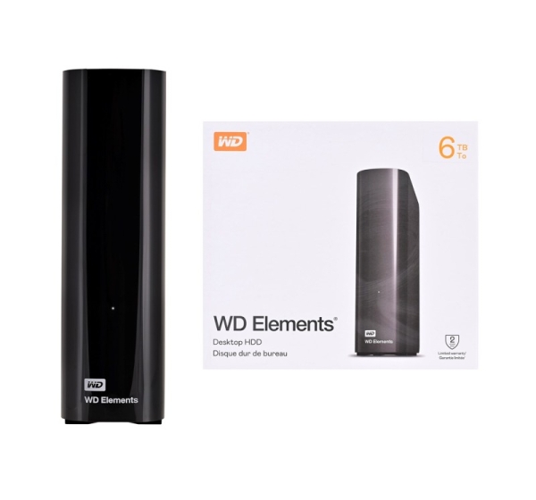 Western Digital Elements WDBWLG0060HBK-EESN external hard drive 6 TB Micro-USB B 3.2 Gen 1 (3.1 Gen 1) Black
