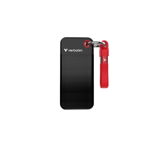 Verbatim Pocket SSD USB 3.2 Gen 2 2TB Black/Red