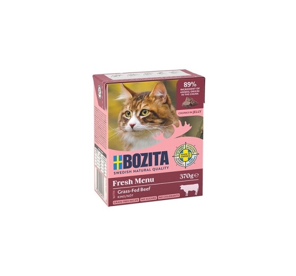 BOZITA Fresh Menu Beef Chunks in jelly - wet cat food - 370g
