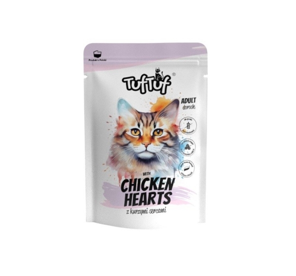 TUF TUF with chicken hearts - wet cat food - 100g