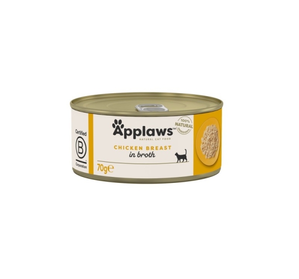 APPLAWS Chicken breast in broth - wet cat food - 70g