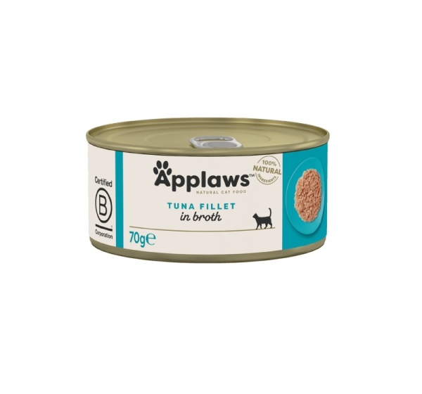 APPLAWS Tuna fillet in broth - wet cat food - 70g