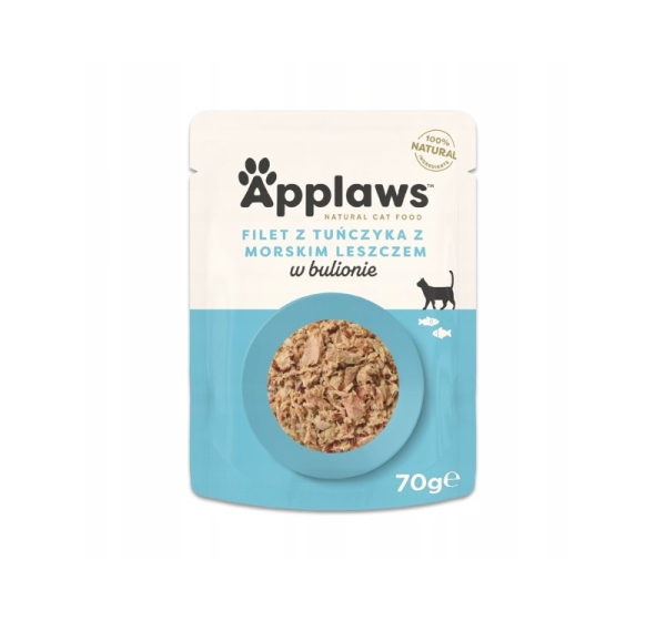 APPLAWS Tuna fillet with sea bream in broth - wet cat food - 70g