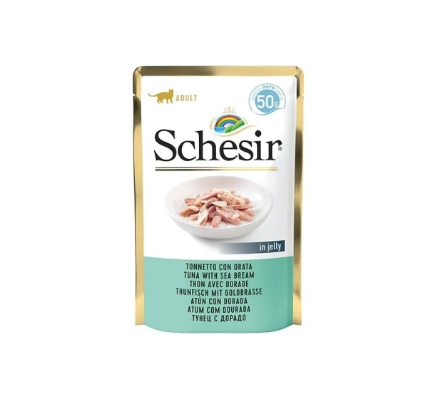 SCHESIR in jelly Tuna with sea bream - wet cat food - 50 g