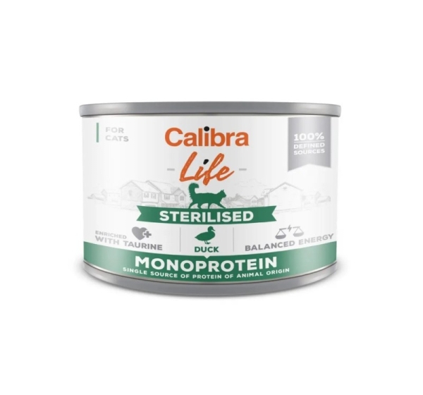 CALIBRA Cat Life Sterilised Duck - wet cat food - 200g