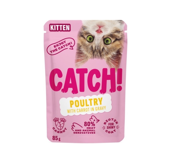 CATCH Kitten Poultry and carrot in gravy - wet cat food - 85g