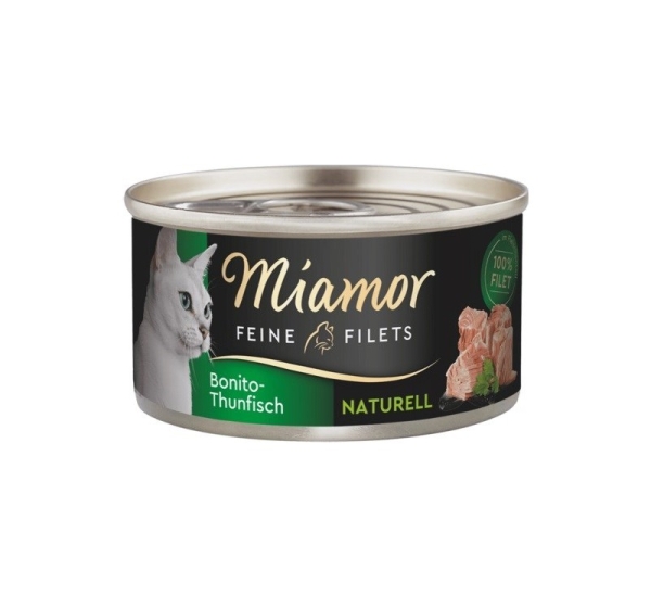 MIAMOR Feine Filets Naturell Bonito tuna - wet cat food - 80g