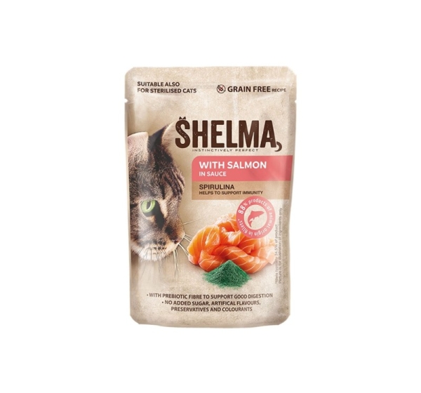 SHELMA with salmon in sauce - wet cat food - 85g