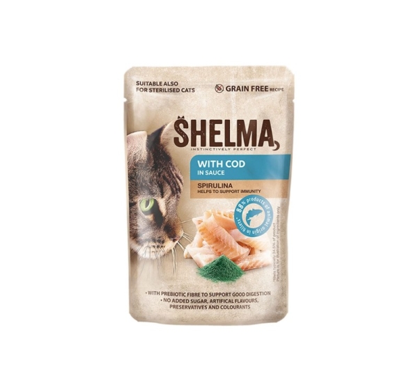 SHELMA with cod in sauce - wet cat food - 85g