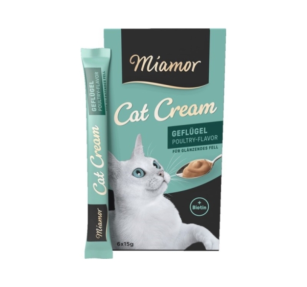 MIAMOR Cat Cream Poultry - cat treats - 6x15g