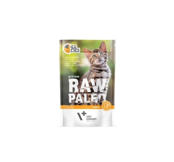 VETEXPERT Raw Paleo Kitten Cat Turkey - wet food for kittens - 100 g