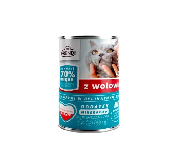 FRENDI with Beef chunks in delicate sauce - wet cat food - 400g