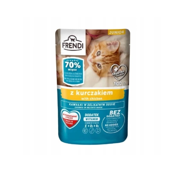 FRENDI Junior with chicken chunks in gravy - wet cat food - 100g