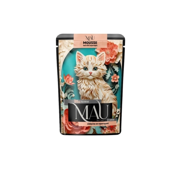 MAU Mousse Junior Veal with asparagus - wet cat food - 85g