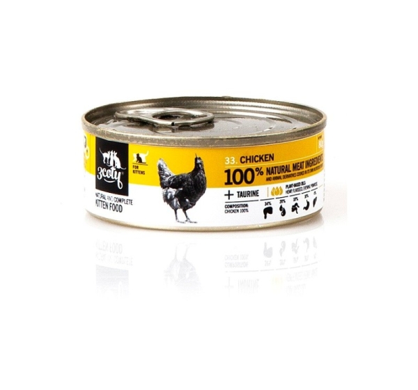 3COTY Chicken For kittens - wet cat food - 80g
