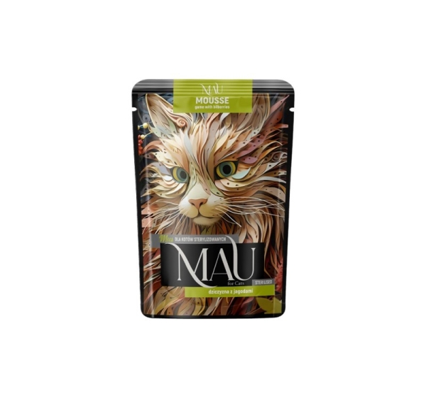 MAU Mousse Sterilised Venison with berries - wet cat food - 85g