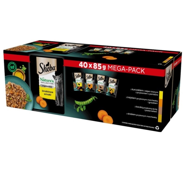 SHEBA Nature's Collection Poultry Flavors in jelly - wet cat food - 40 x 85g