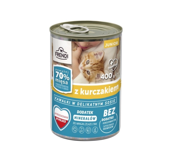 FRENDI Junior with Chicken chunks in delicate sauce - wet cat food - 400g