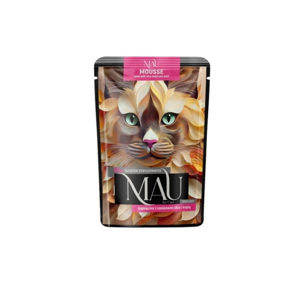MAU Mousse Sterilised Lamb with chia seeds and mint - wet cat food - 85g