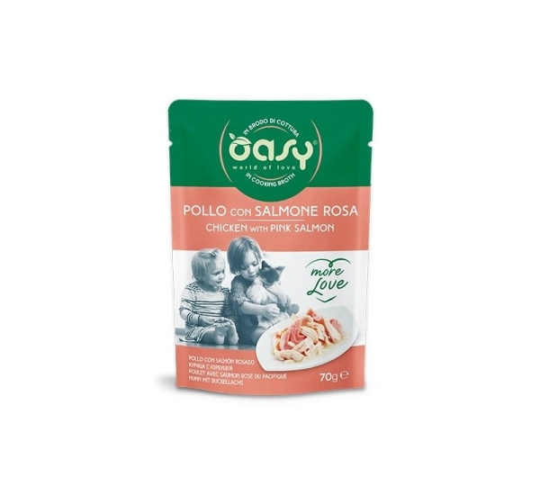 OASY More Love Chicken with salmon - wet cat food - 70g