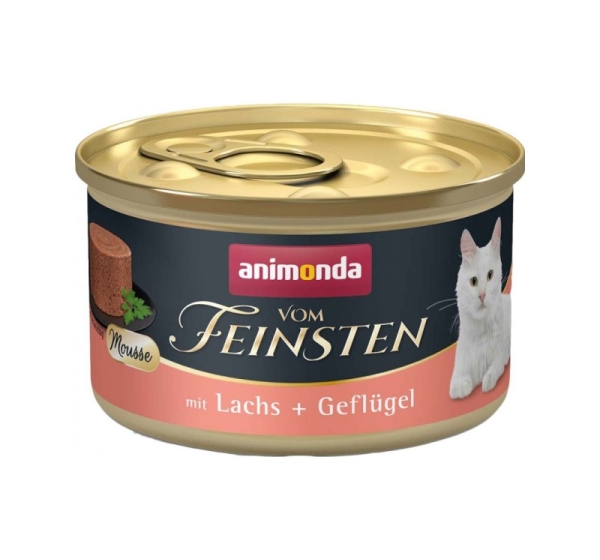 ANIMONDA Vom Feinsten Mousse Salmon and poultry - wet cat food - 85g