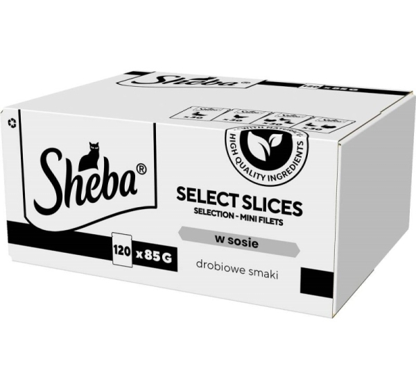 SHEBA Select Slices Poultry flavors - wet cat food - 120 x 85g