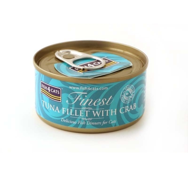 FISH4CATS Tuna fillet with crab - wet cat food - 70g
