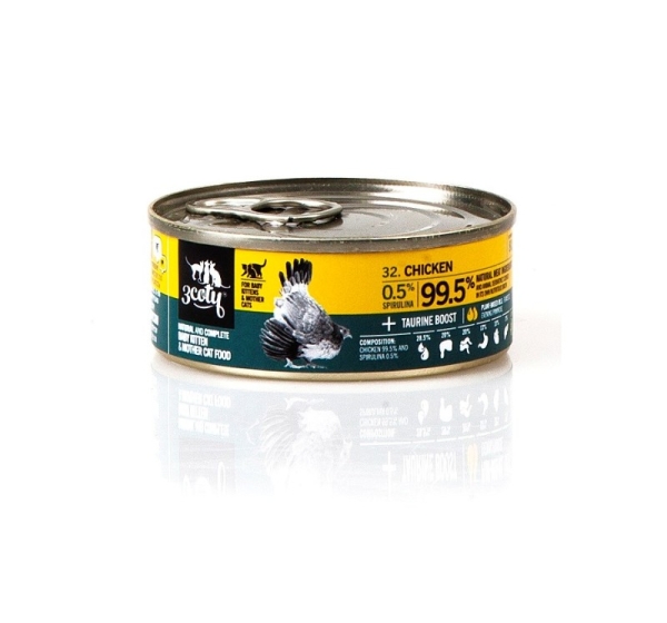 3COTY Chicken with spirulina For kittens and nursing cats - wet cat food - 80g