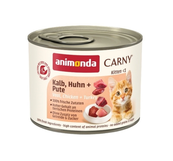 ANIMONDA Carny Kitten Veal, chicken, turkey - wet cat food - 200g