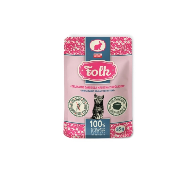 FOLK Kitten Subtle rabbit delicacy - wet cat food - 85g