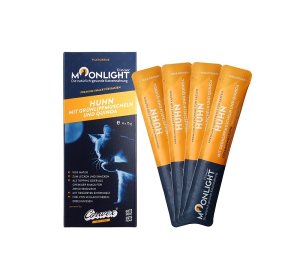 MOONLIGHT Dinner Chicken with mussel and quinoa - cat treats - 4x15g