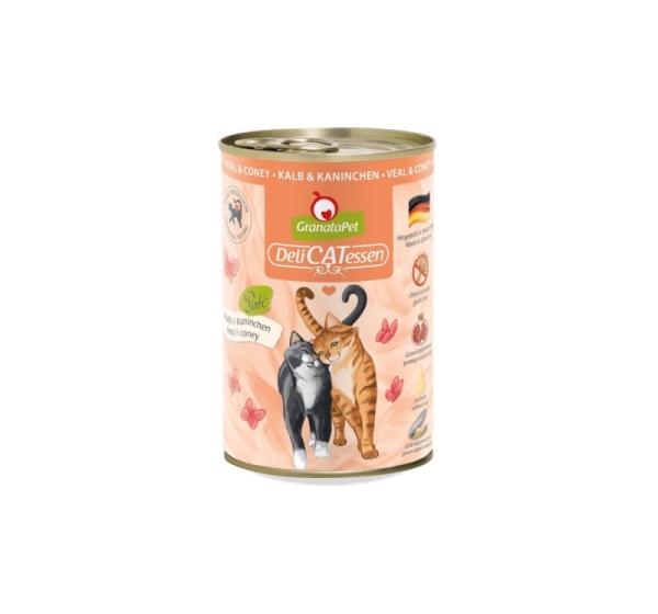 GRANATAPET DeliCATessen Veal and coney - wet cat food - 400g