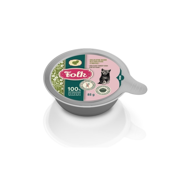 FOLK Kitten Delicate turkey dish - wet cat food - 85g