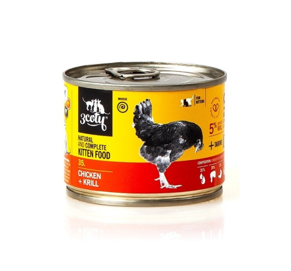 3COTY 35. Chicken and krill (kitten) - wet cat food - 180g