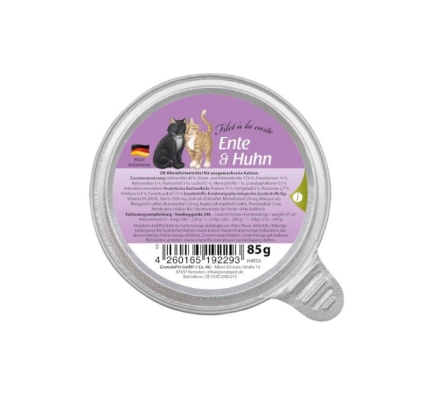 GRANATAPET Filet á la carte Duck with chicken - wet cat food - 85g