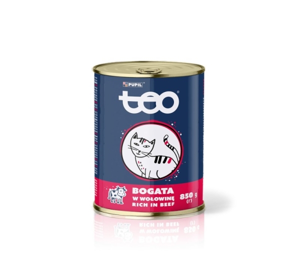TEO Rich in beef - wet cat food - 850g