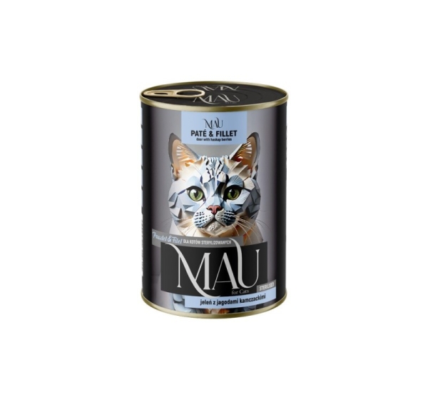 MAU Pate and Fillet Sterilised Deer with haskap berries - wet cat food - 400g