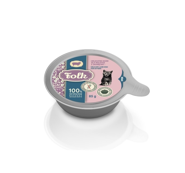 FOLK Kitten Delicate lamb dish - wet cat food - 85g