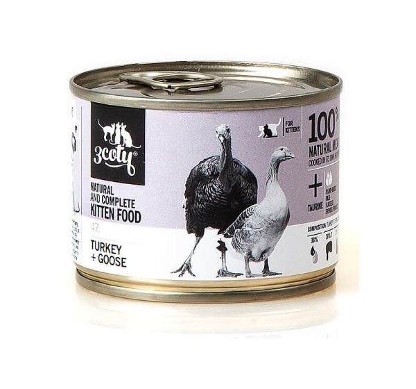 3COTY 47. Turkey and goose for kittens - wet cat food - 180g