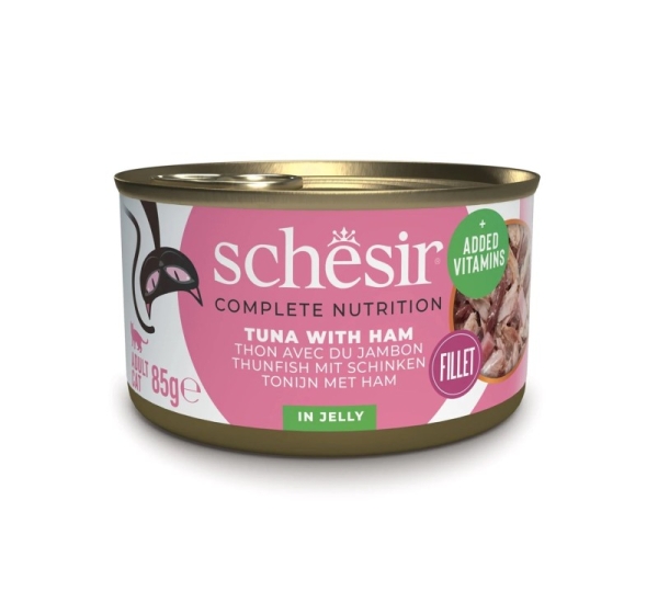 SCHESIR in jelly Tuna with ham - wet cat food - 85 g