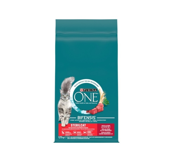 PURINA One Sterilcat Wołowina - dry cat food - 9,75kg