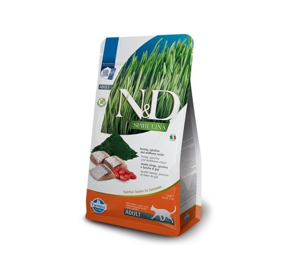 FARMINA N&D Spirulina Herring - dry cat food - 1.5 kg