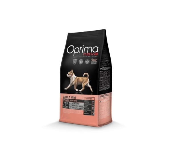 OPTIMANOVA Adult Mini Sensitive Salmon & Potato - dry dog food - 6kg
