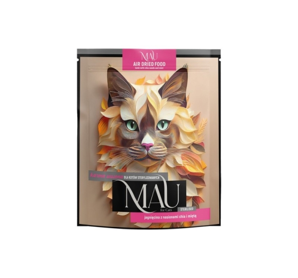 MAU Air dried Sterilised Lamb with chia seeds and mint - dry cat food - 700g