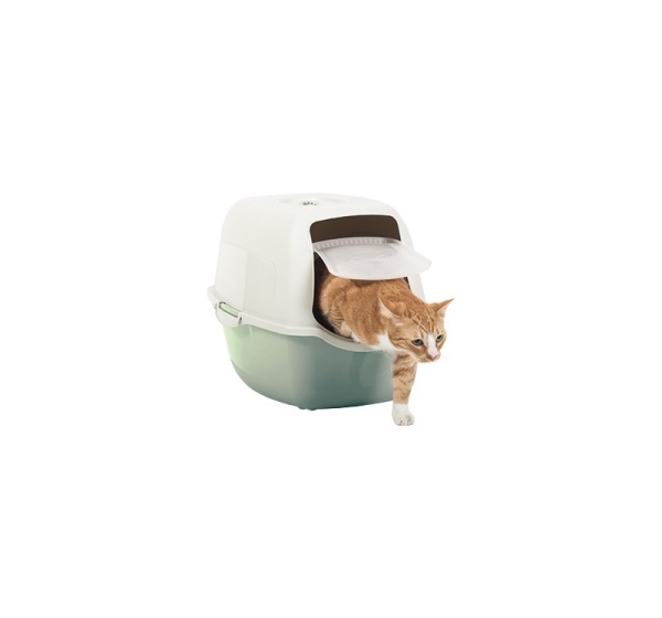 ROTHO Bailey Hooded litter box Green, White