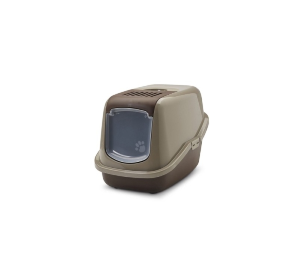 SAVIC Nestor warm gray-chocolate brown - covered cat litter box - 56x39x38.5 cm - 1 pc.