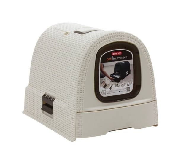 CURVER - Cat litter box - cream/brown
