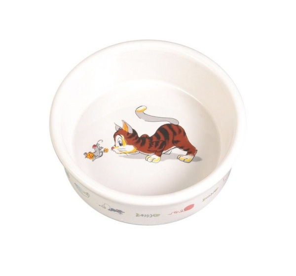 TRIXIE Porcelain Cat Bowl 0.2 l/11 cm