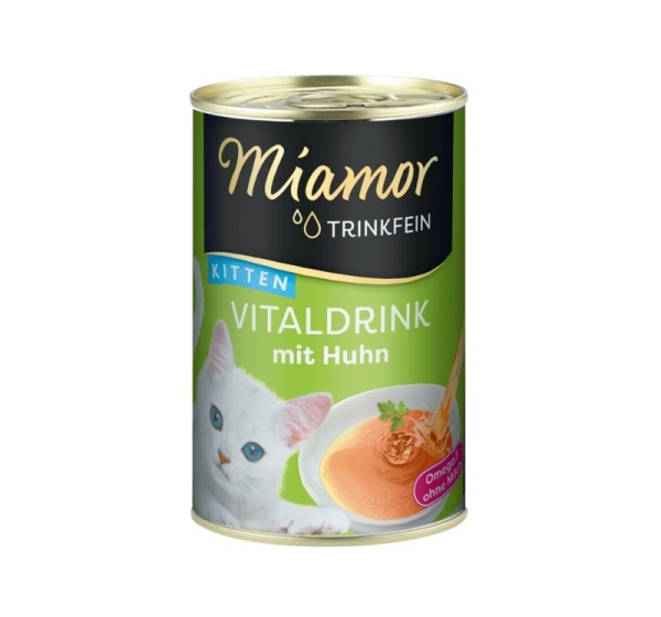 MIAMOR Trinkfein Kitten Vitaldrink with chicken - cat treats - 135ml